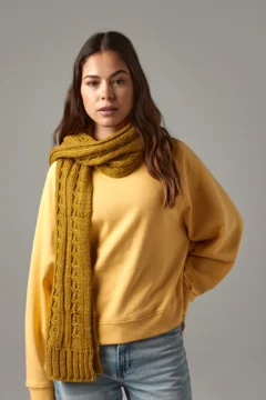 Melange Strickschal
