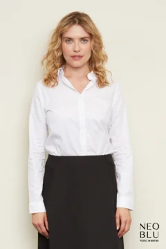 Micro-Twill Bluse langarm