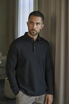 Pima Baumwoll Polo langarm