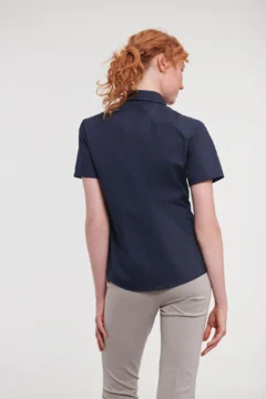 Popeline Bluse kurzarm