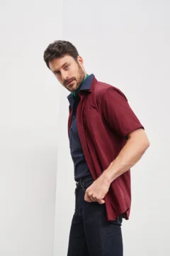 Popeline Hemd kurzarm
