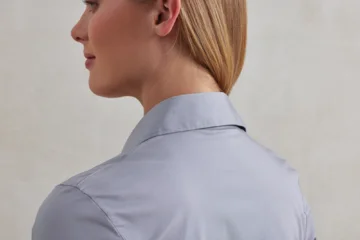 Popeline Stretch Bluse langarm