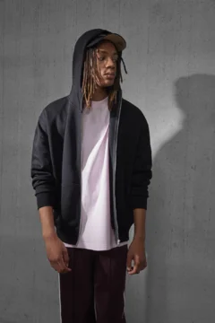 Schwere Oversize Kapuzen Sweatjacke