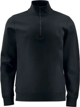 Schwerer Doubleface Workwear Sweater mit 1/4 Zip