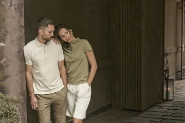 Schweres Herren Luxus Stretch Piqué Polo