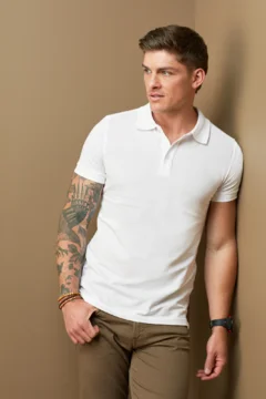 Schweres Herren Stretch Piqué Polo
