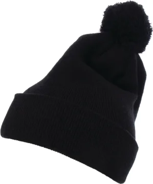 Strickmütze mit Pompon