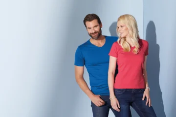 Tailliertes Damen V-Ausschnitt T-Shirt