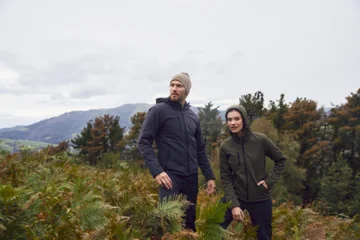 Wattierte Herren Kapuzen Softshell Jacke